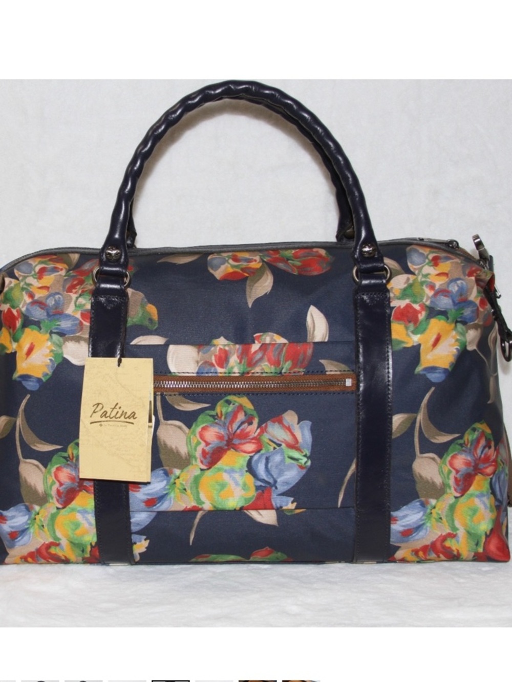 Patricia Nash Cerasella Overnighter Weekender Travel Duffel Duffle Bag Le Fleur